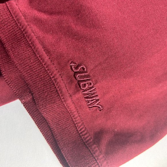 Subway Polo Short Sleeve Shirt Unisex Large Maroon Red Work Uniform Fast Food - Picture 5 of 7